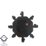 نمایی از ماساژور سر عنکبوتی از دکمه پاور و جای کابل شارژ