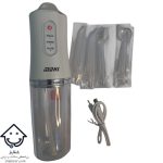 نمای کلی از دستگاه واتر جت ORAL IRRIGATOR برند MDHL همراه با نازل‌ها و کابل شارژ