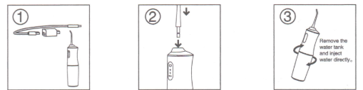 مراحل استفاده از دستگاه واتر جت mdhl-brand-oral-irrigator-water-jet